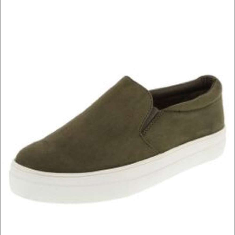 EVONNE OLIVE SLIP-ONS